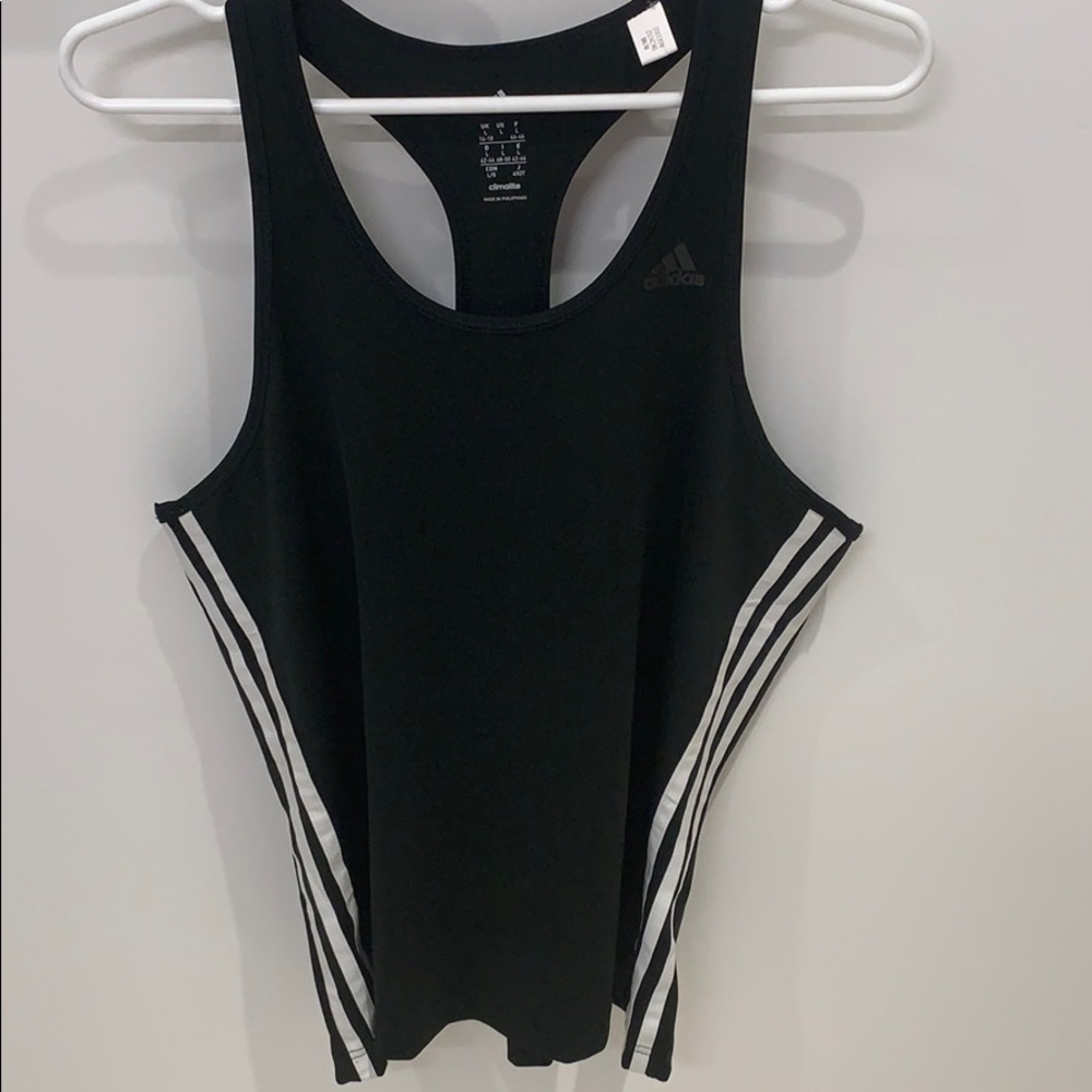 Adidas Climalite Racerback Three-Stripe Tank Top